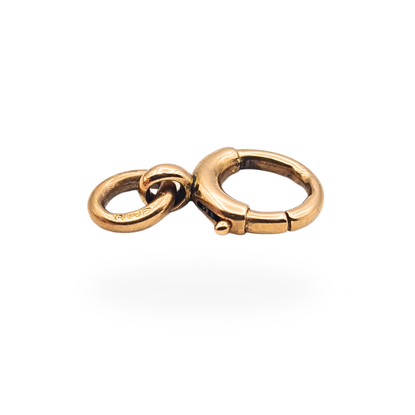 Large Antique 9ct Gold Bolt Ring Clasp