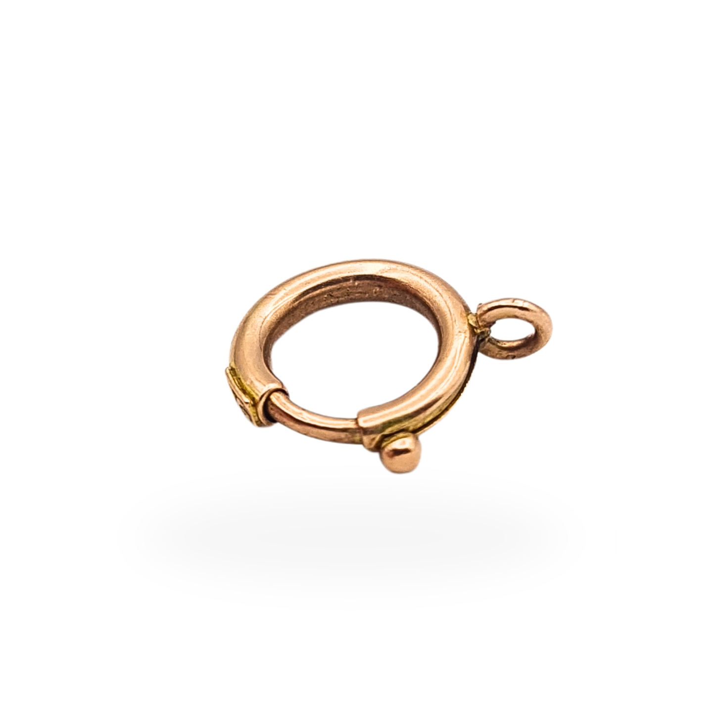 Antique 9ct Rose Gold Spring Ring Clasp 9mm Necklace Bracelet