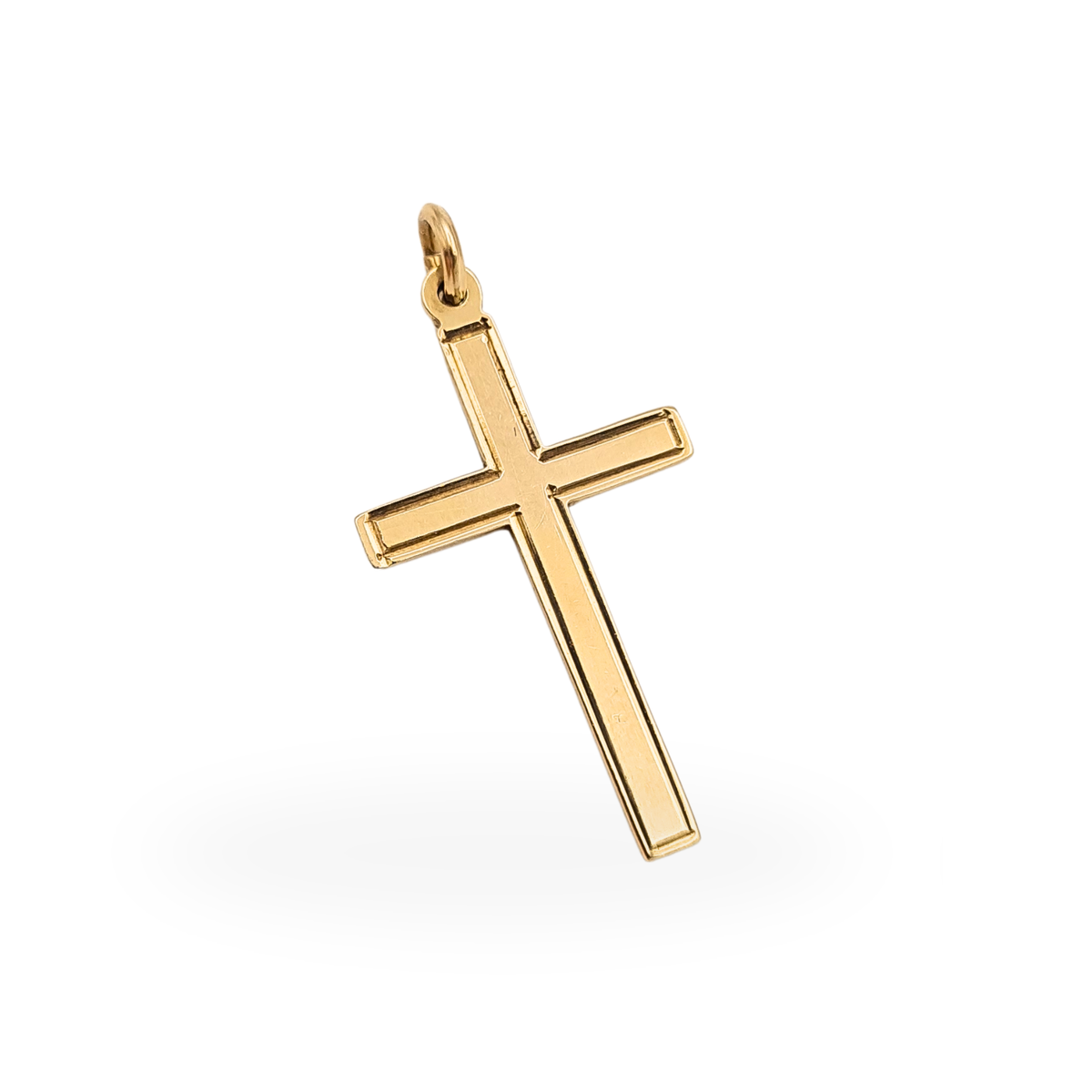 9ct Solid Gold Cross Pendant Christian Crucifix, London 1995 Hallmark