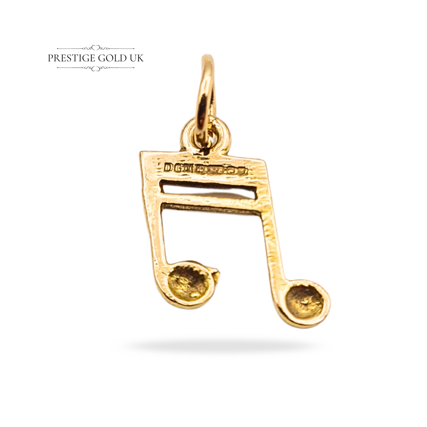 9ct Gold Musical Note Charm, Gold Quaver For Music Lover