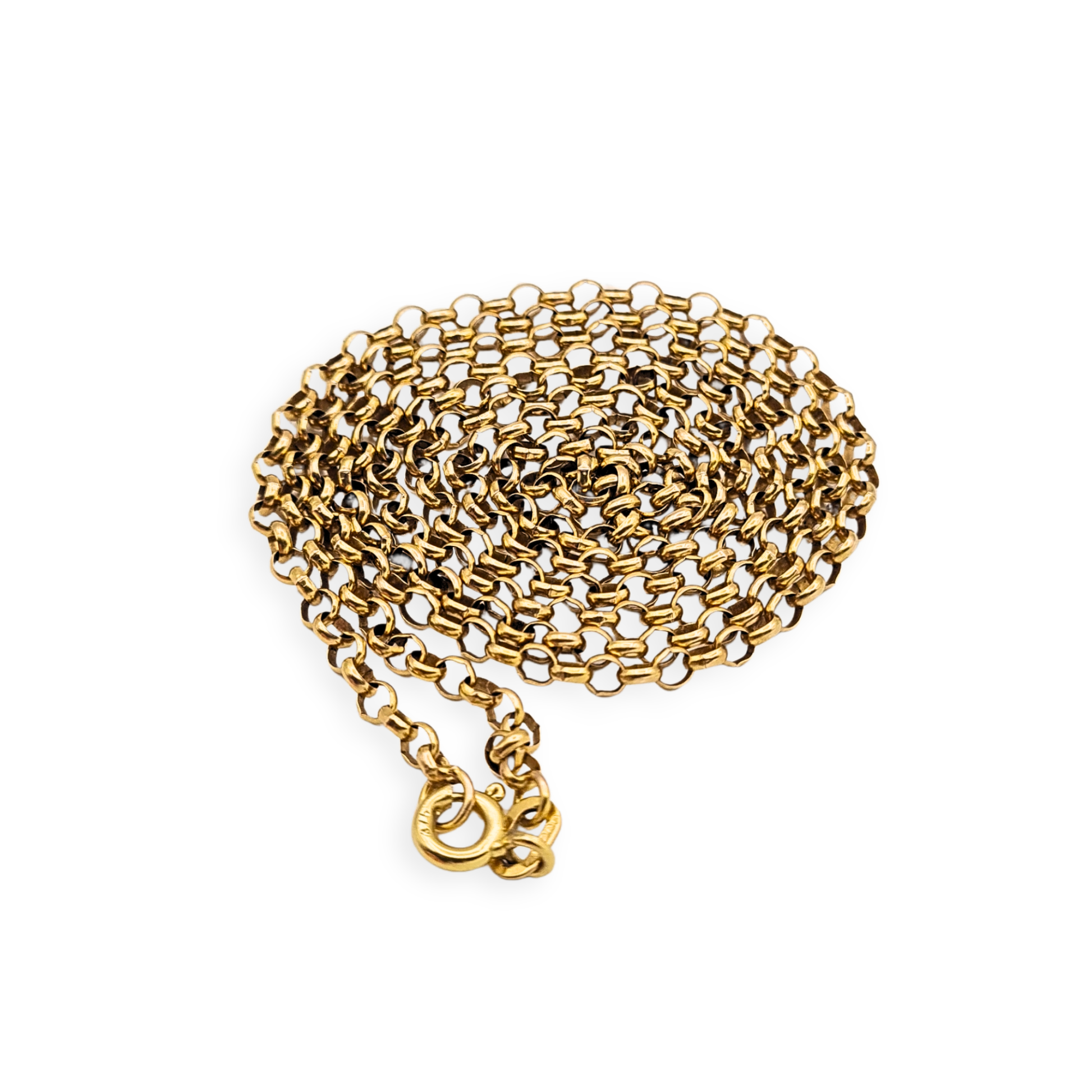 9ct gold rolo chain necklace 24.5 inch fully hallmarked fine link gold chain