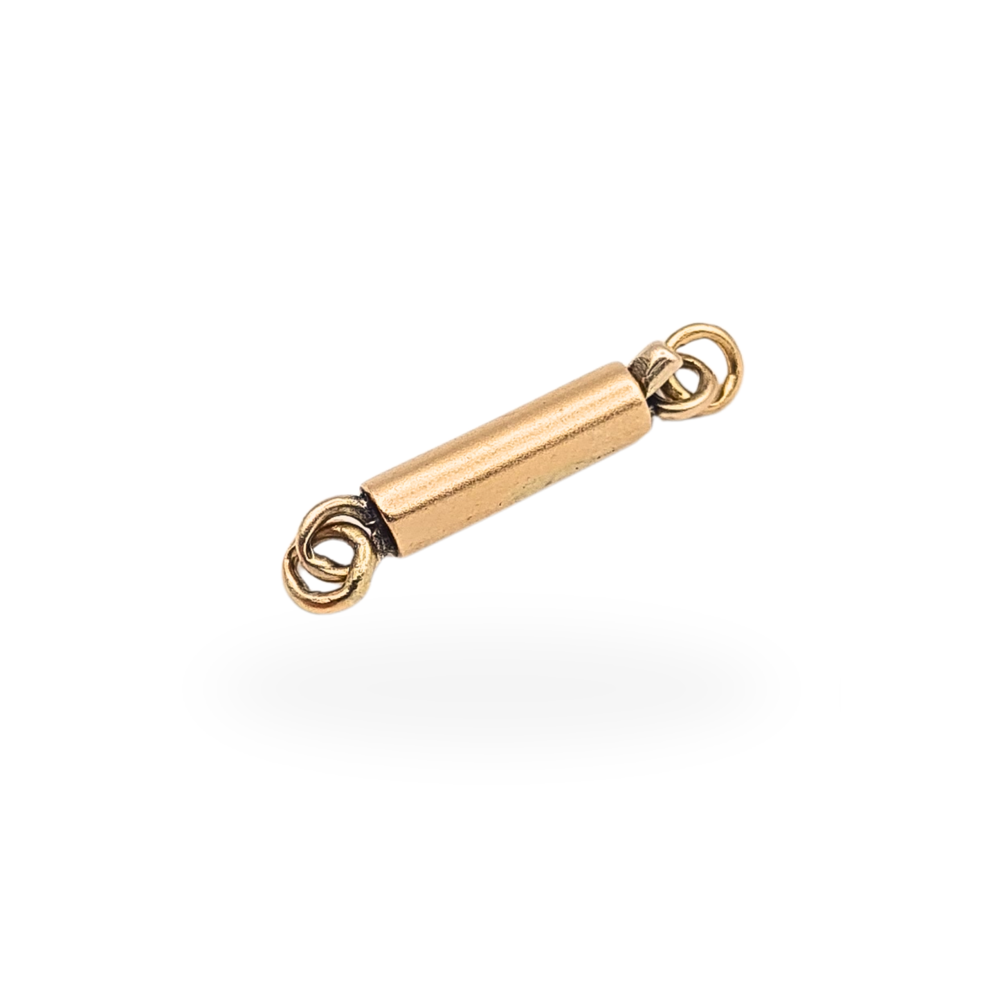 Tiny 9ct Gold Small Barrel Clasp Yellow Gold Connector Finding 16mm