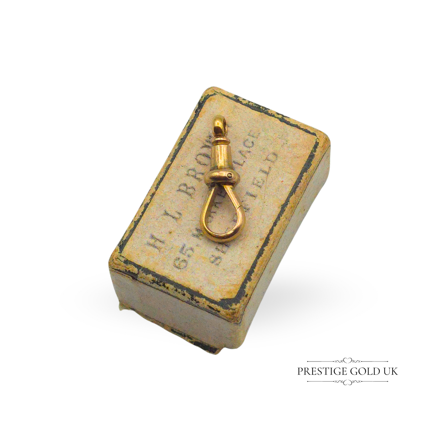 9ct Gold Dog Clip, 17mm, Vintage Albert Chain Fastener, Stamped