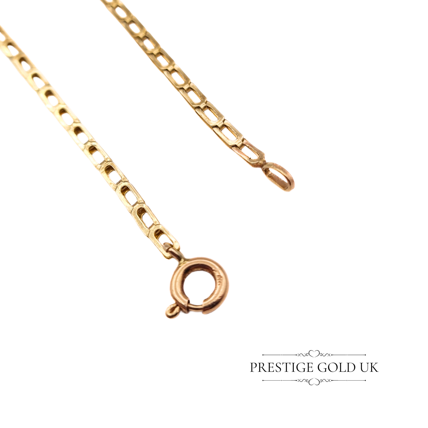 16" Vintage 9ct Yellow Gold Colorette Necklace, Fully British Hallmarked Sheffield