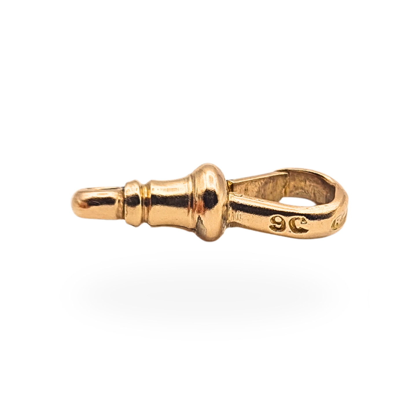 Tiny 9ct Rose Gold Antique Albert Chain Dog Clip Clasp 18mm