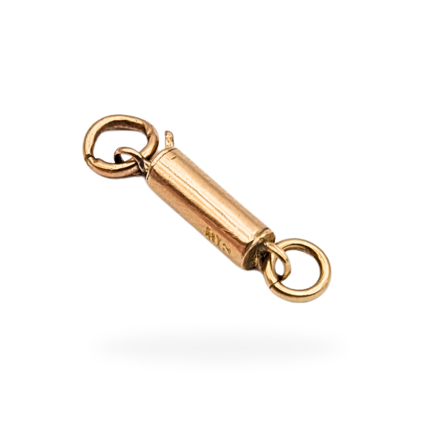 9ct Rose Gold Barrel Clasp, Stamped 9ct, Antique Push Release