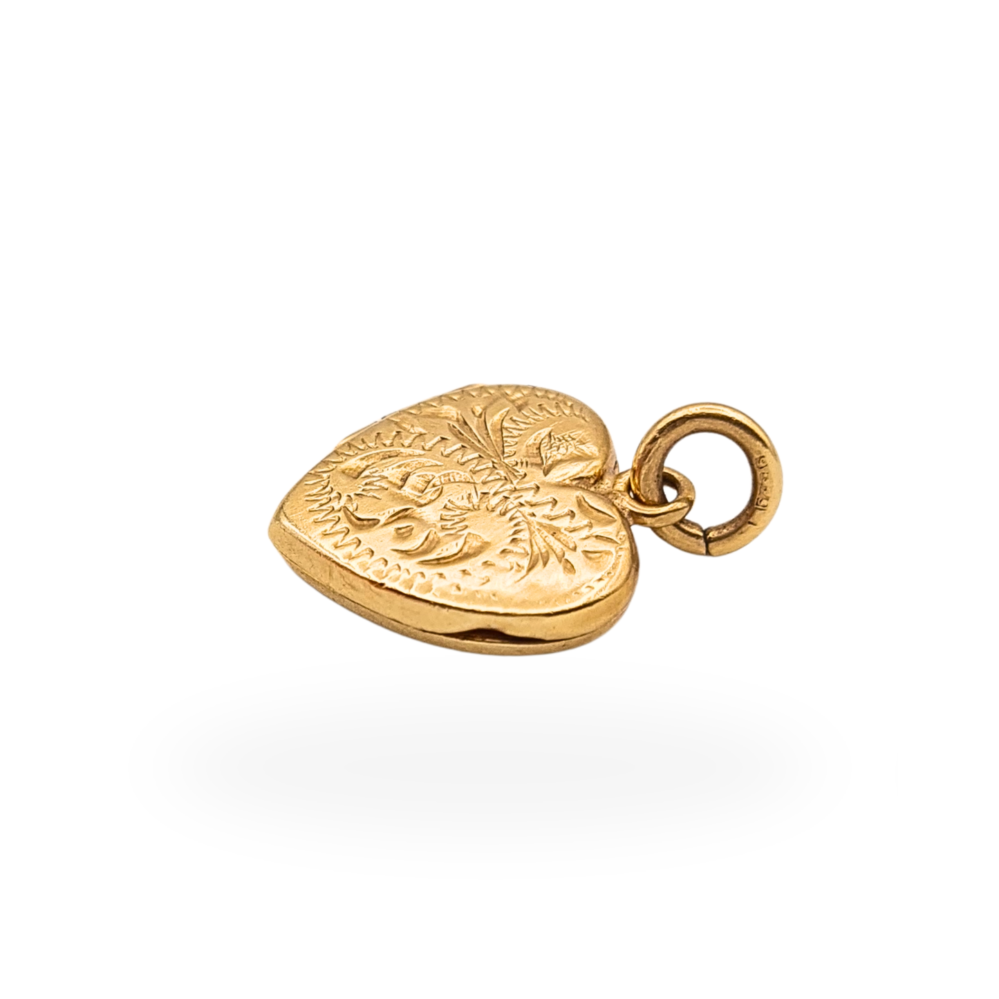 9ct Gold Heart Photo Locket Pendant Engraved Birmingham Hallmarked