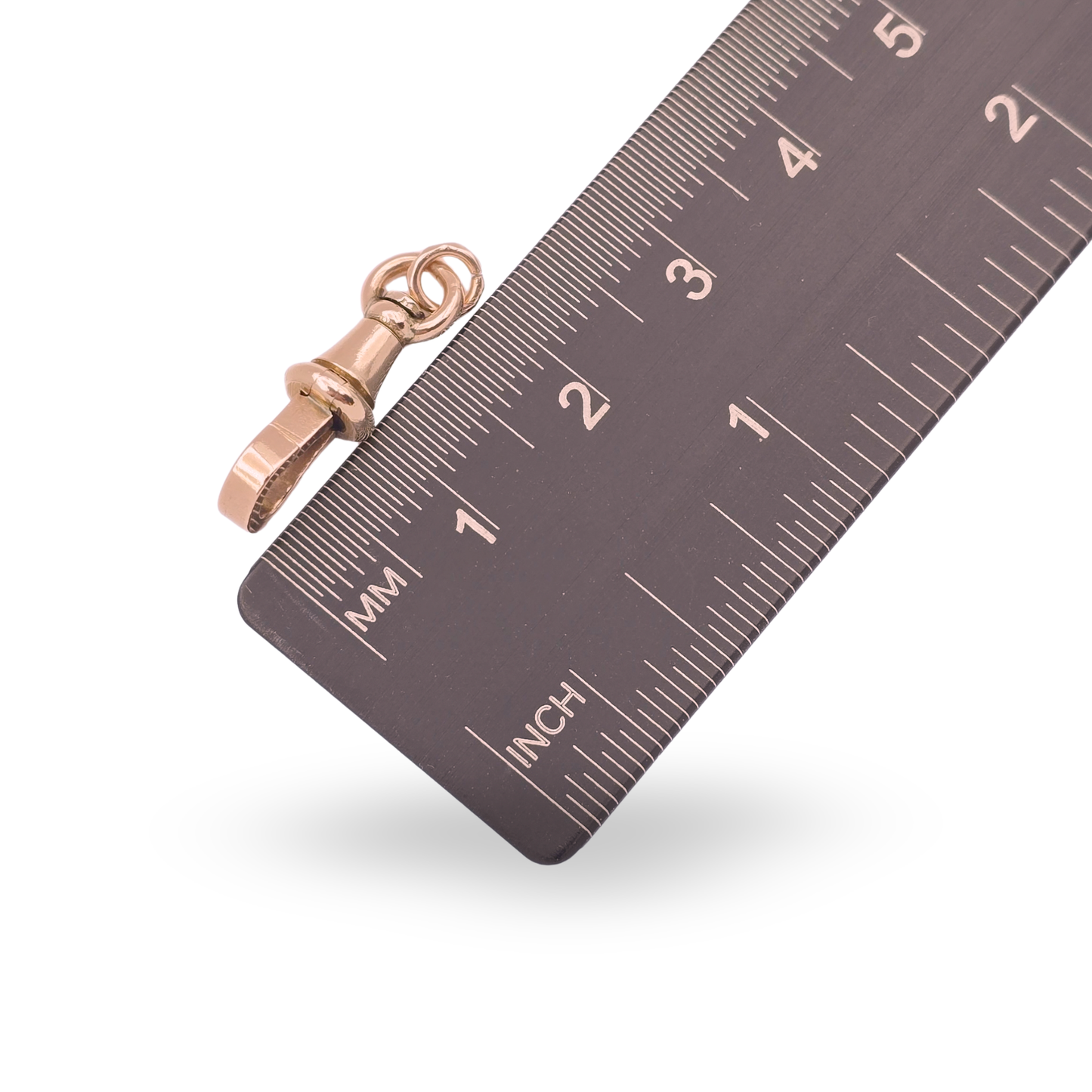 9ct Light Tone Rose Gold Dog Clip Clasp, Antique Albert Chain Connector