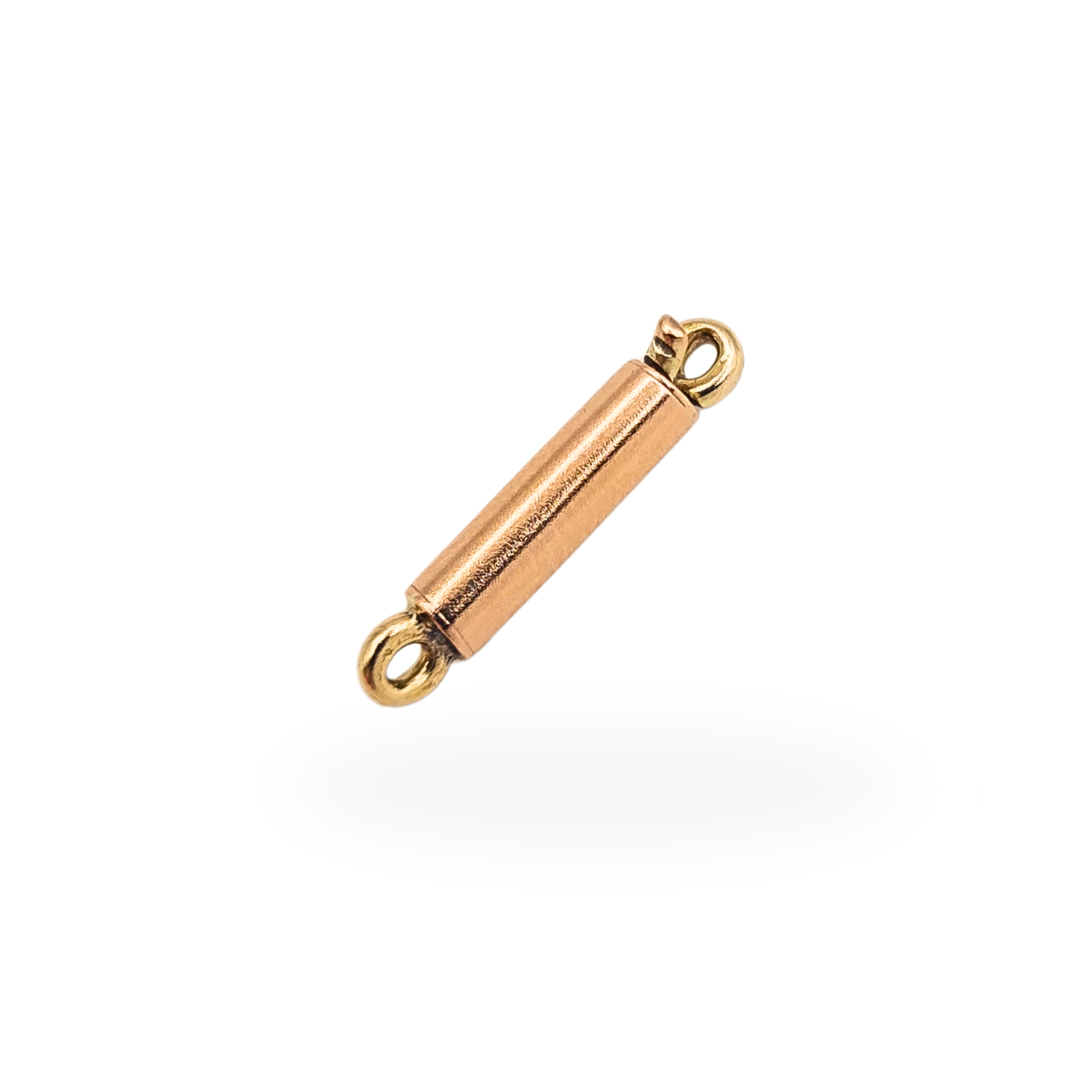 Small vintage 9ct rose gold barrel clasp fully tested gold necklace fastener finding
