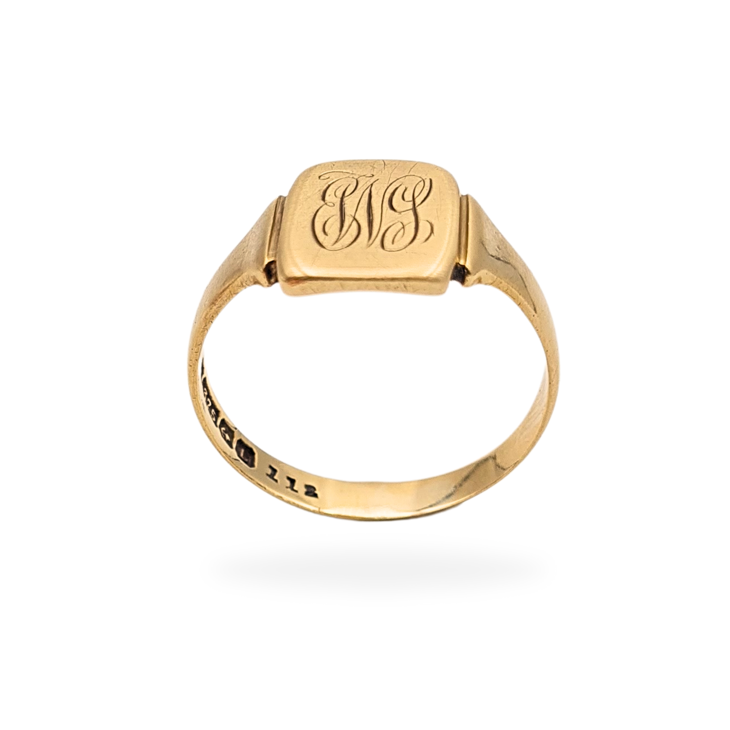 9ct Gold Signet Ring Birmingham 1935 Size UK T 1/2