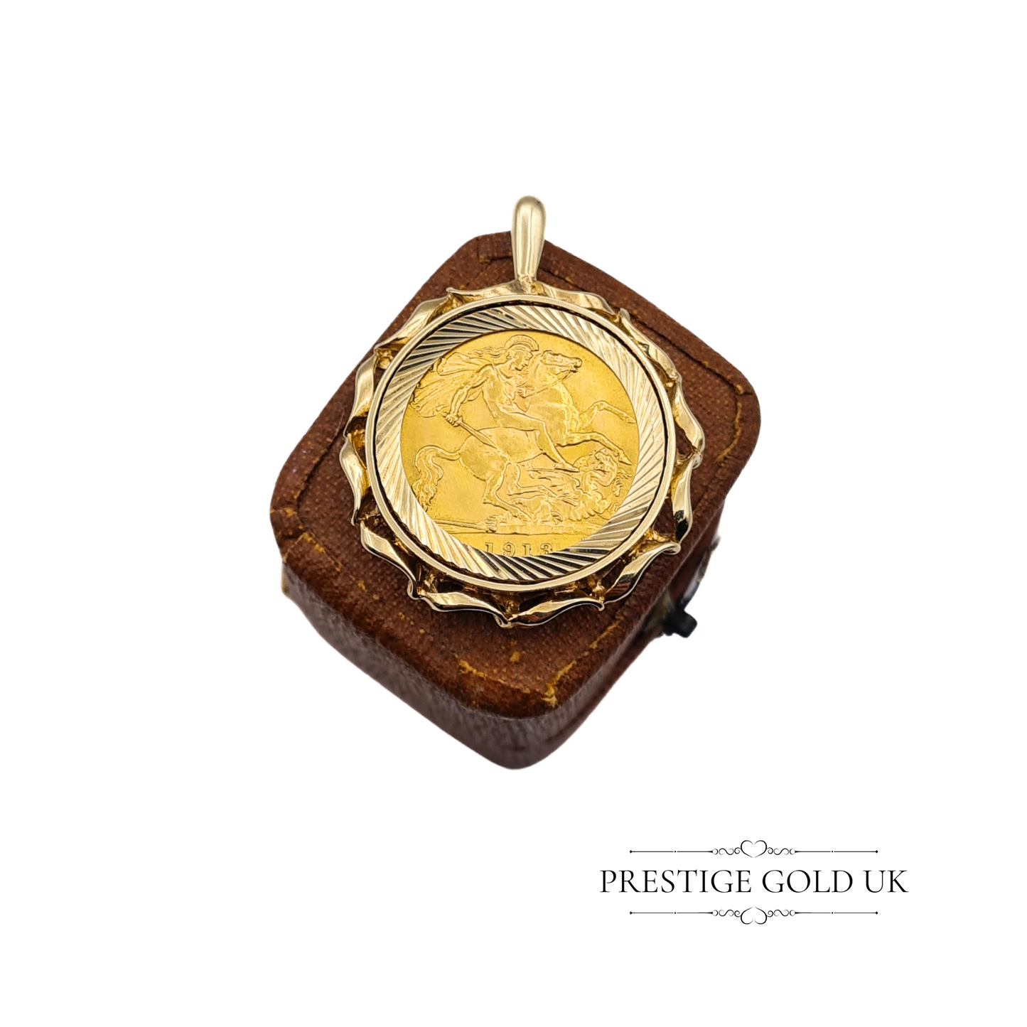 Vintage 9ct Gold Half Sovereign Coin Holder Pendant, Fully British Hallmarked London