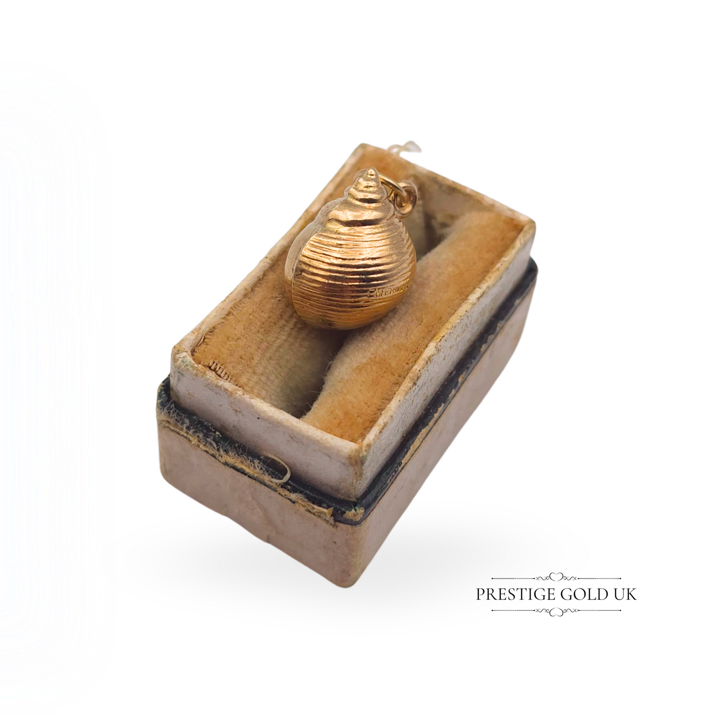 Vintage Snail Shell Charm in 9ct Gold Hallmarked 1975