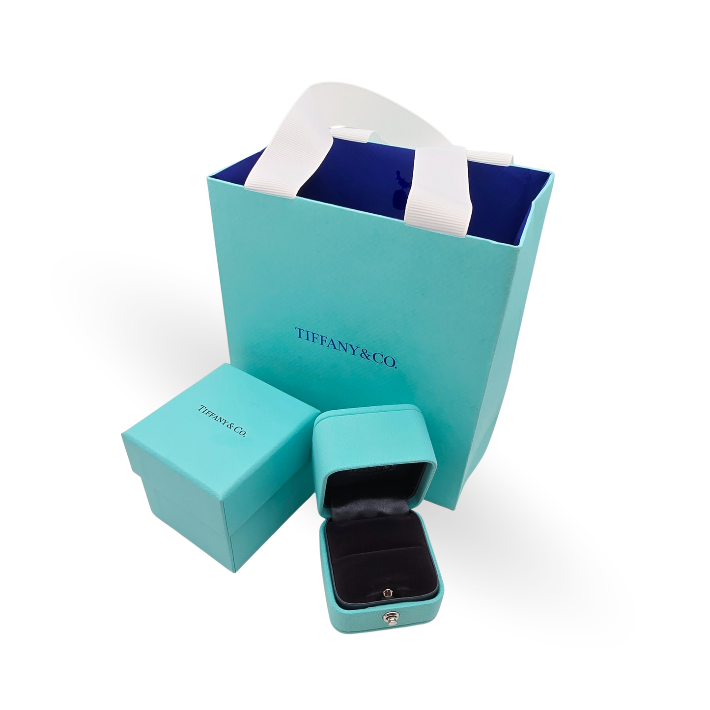 Tiffany & Co Engagement Ring Proposal Box, 50mm Blue, Original Packaging