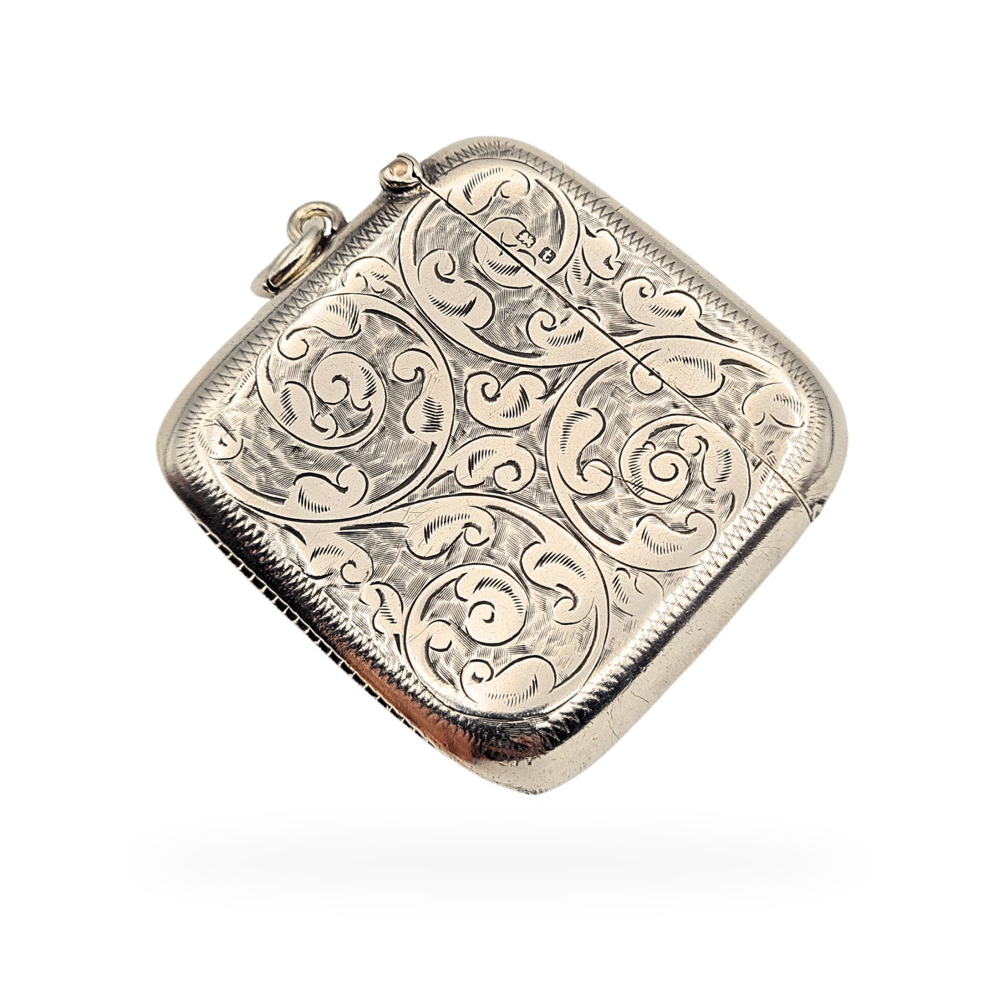 Antique Silver Vesta Case Birmingham 1918 J.C Ltd Match Holder