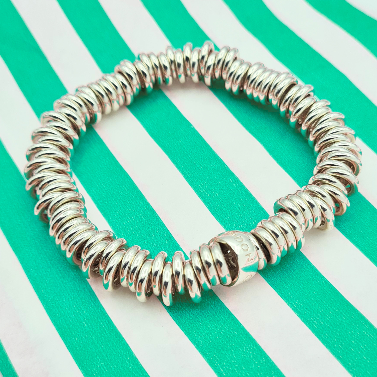 5 3/4" Silver Links of London Bracelet Elastic Ring Design 15cm Small