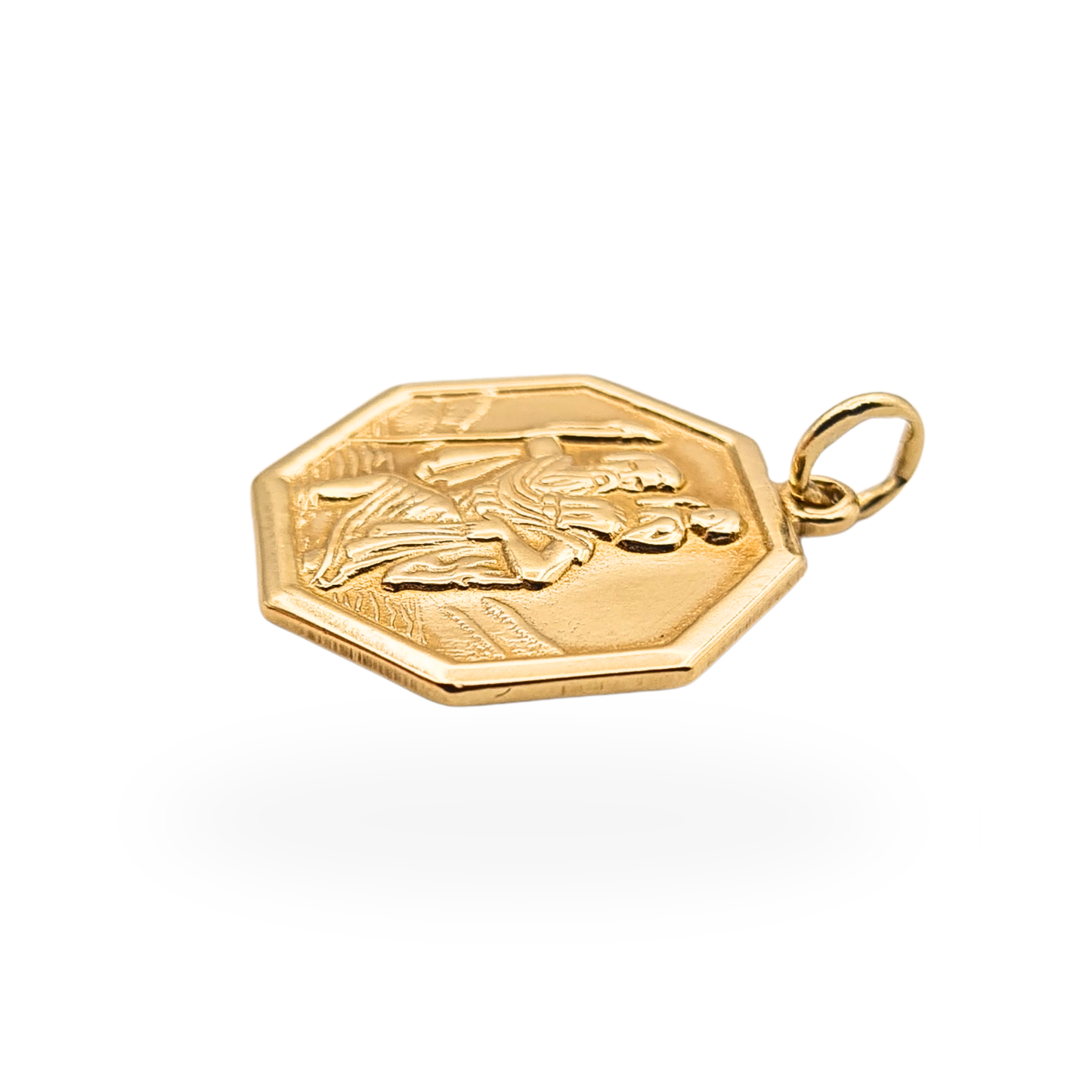 Quality 9ct Gold Solid St Christopher Pendant Fully British Hallmarked