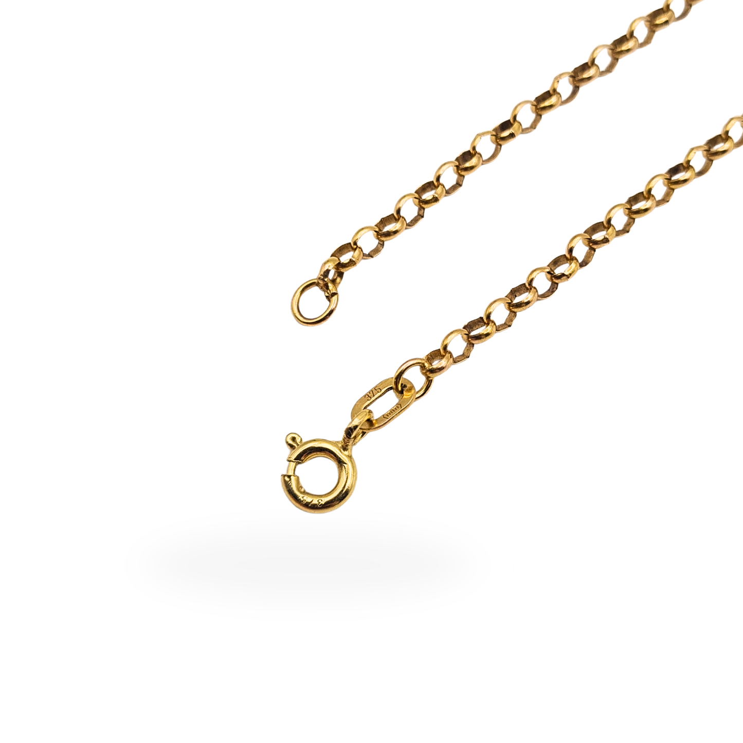 24.5” Gold Rolo Chain Necklace Hallmarked 9ct Fine Link Chain
