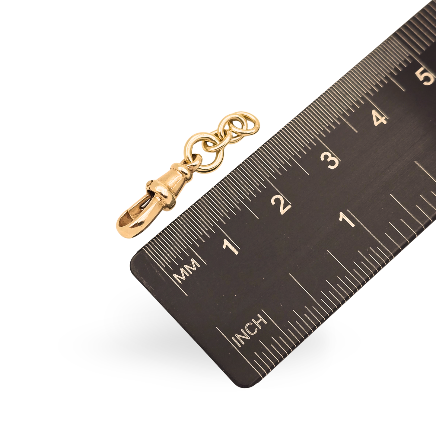 Small Yellow 9ct Gold Albert Chain Dog Clip Clasp With Jump Ring