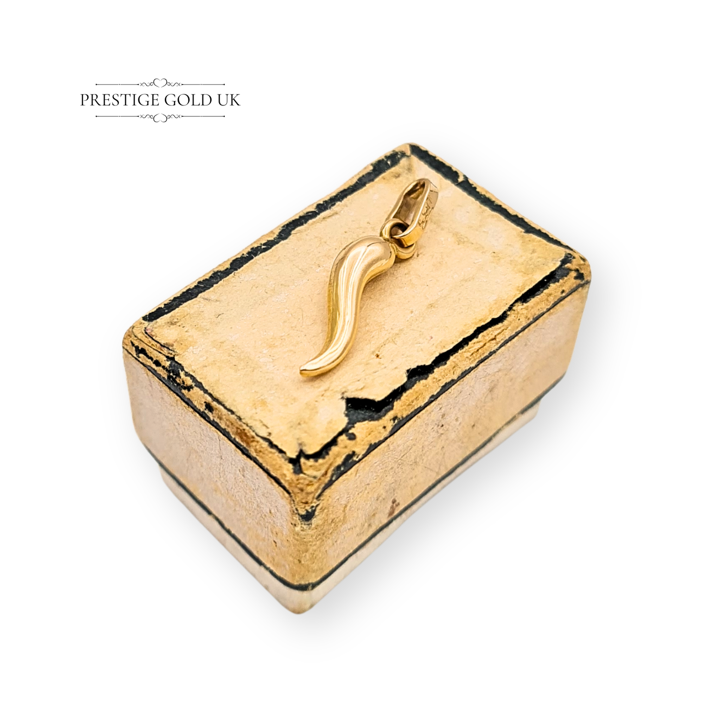 18ct Gold Horn Of Plenty Charm, Tiny Good Luck Charm