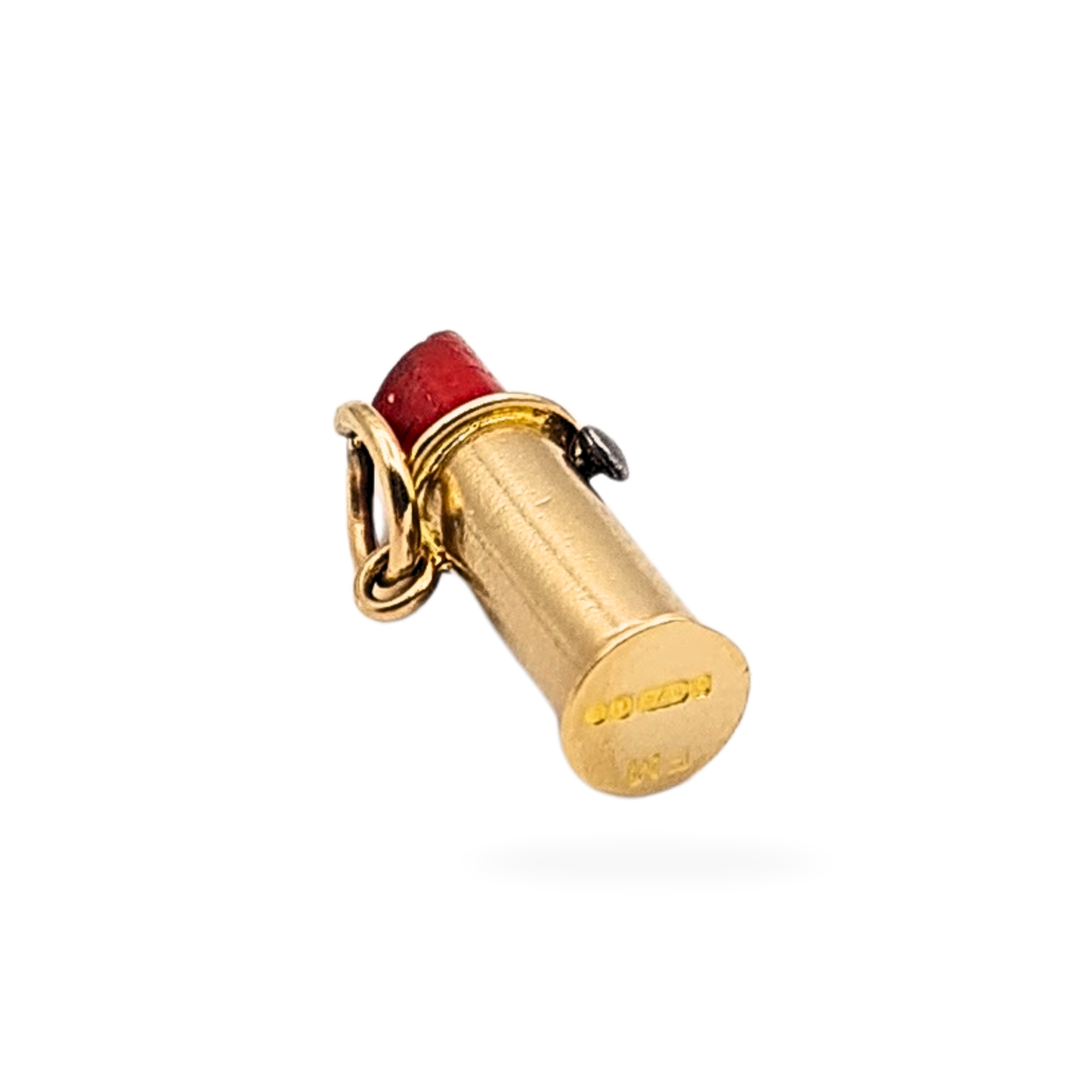 9ct Gold Lipstick Charm, Hallmarked, Moving Parts, Mini Pendant
