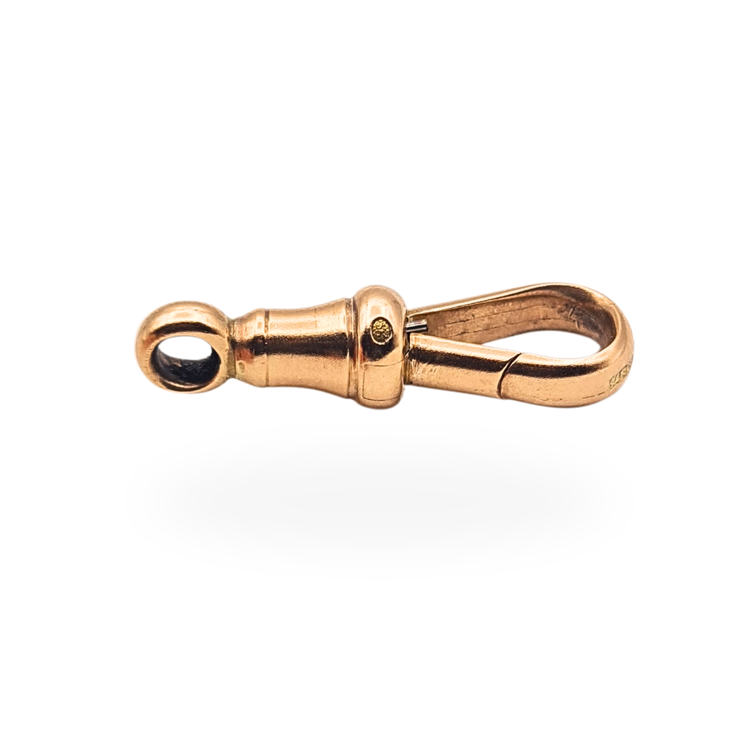 9ct Rose Gold Antique Albert Chain Dog Clip Large Gold Clasp 24mm