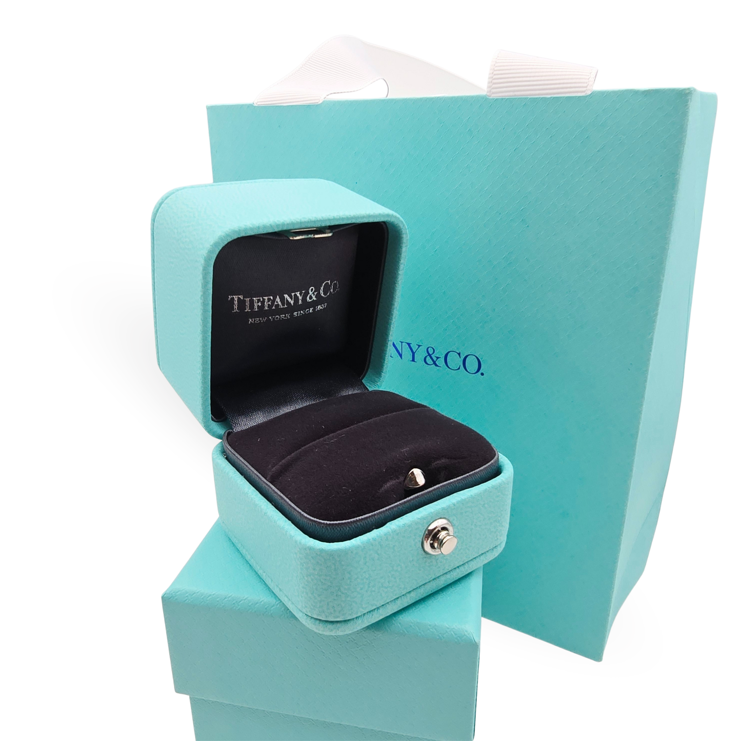 Tiffany & Co Engagement Ring Proposal Box, 50mm Blue, Original Packaging