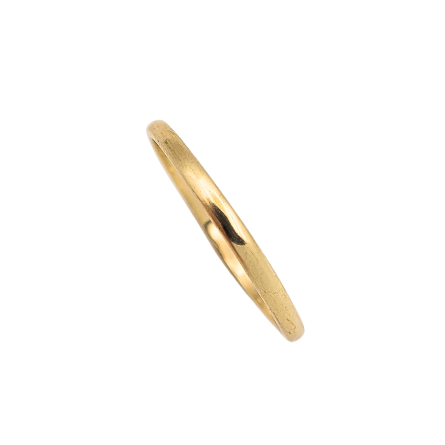 9ct Gold Stacking Ring, UK N US 6.75, Slim 1.7mm Band