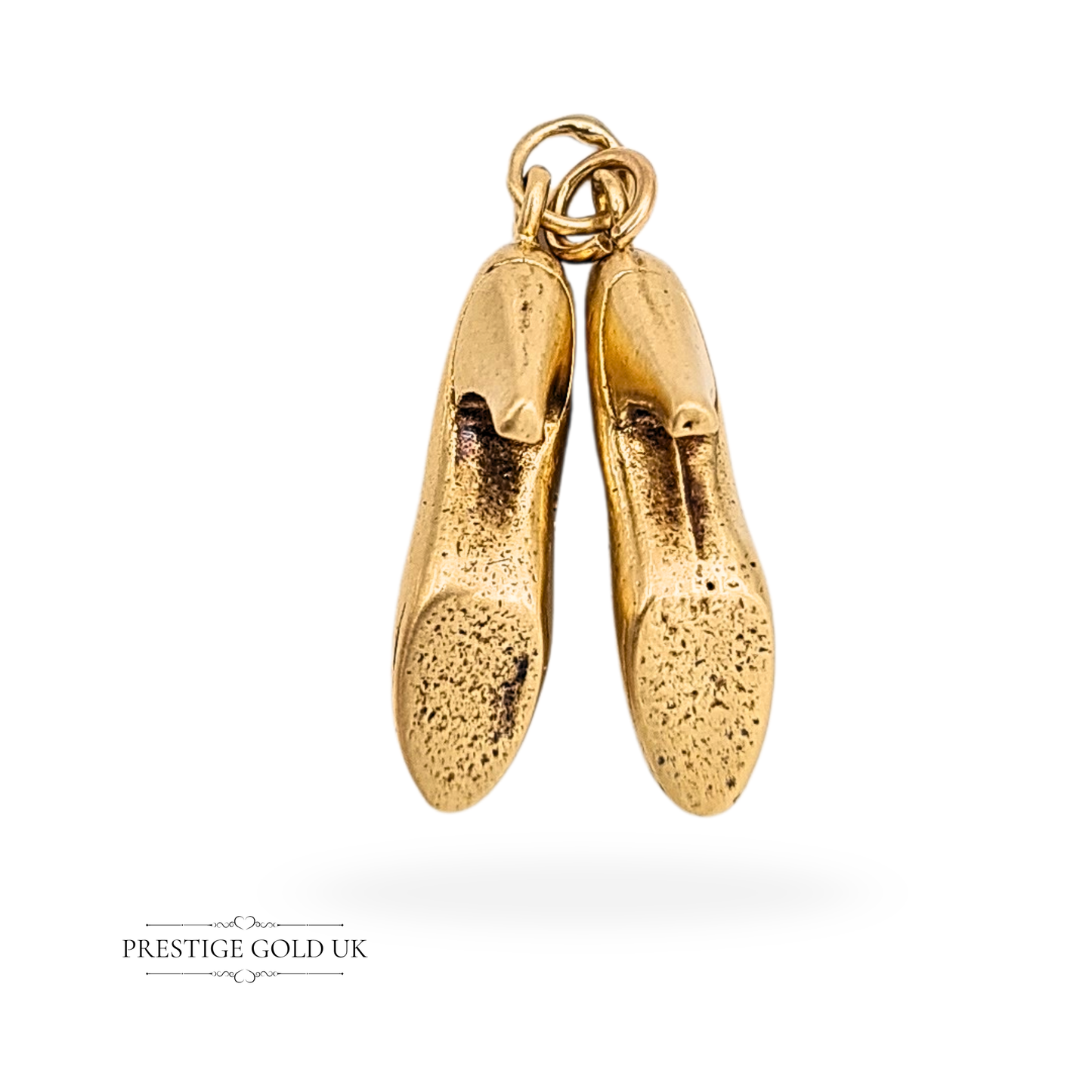 Quality 9ct Gold High Heel Shoes Charm, Large Heavy Vintage Stiletto Shoe Charm