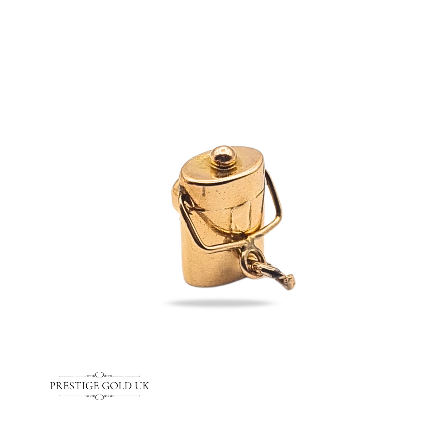 9ct Gold Style Miners Lamp Charm, Vintage Miners or Train Safety Lamp