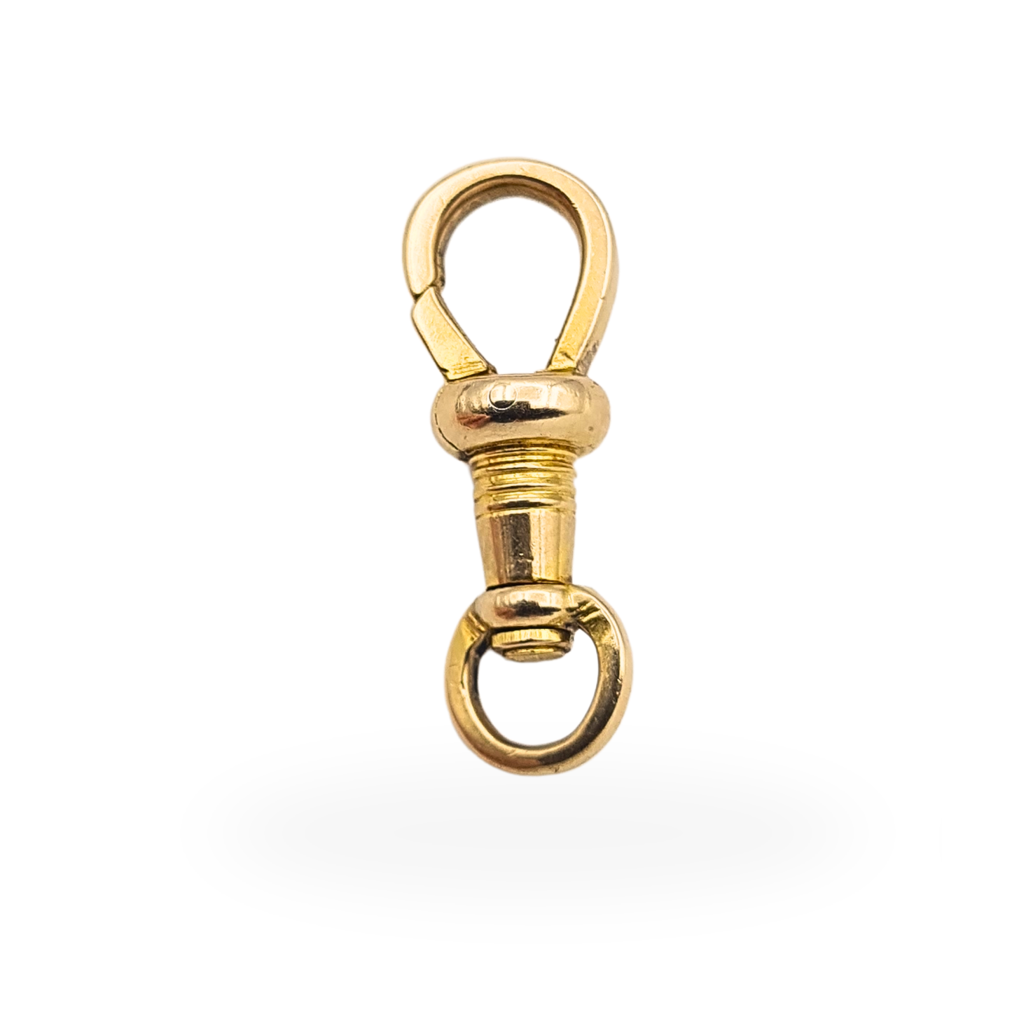Unique 9ct Yellow Gold Solid Albert Chain Dog Clip Fixed  Watch Chain Clasp
