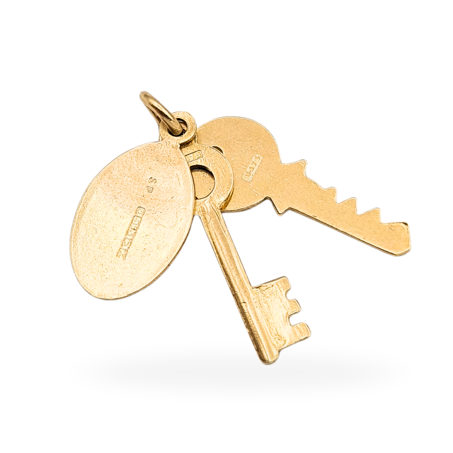 9ct Gold Keys Charm, Birmingham 1960, New Home Gift