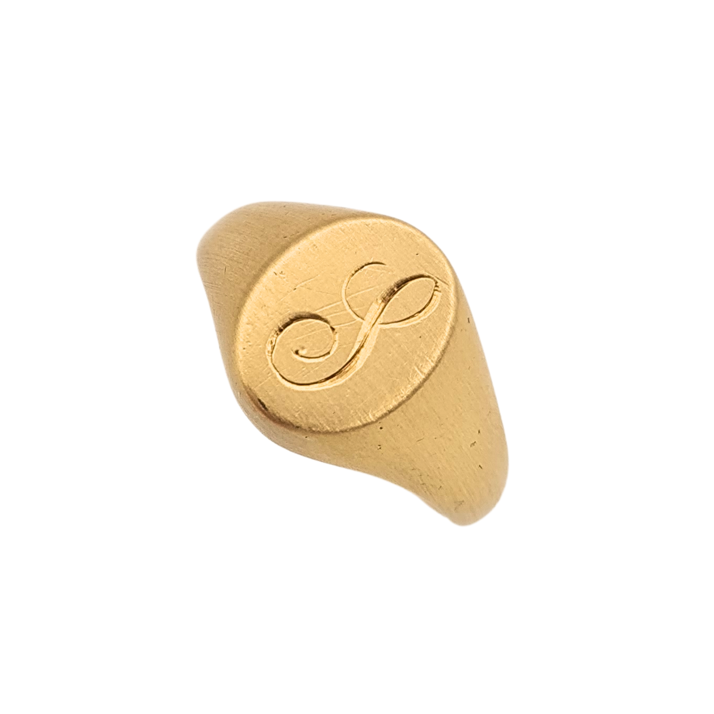 Chunky 9ct Gold Engraved "S" Signet Ring Hallmarked Birmingham  UK J    US 4 3/4