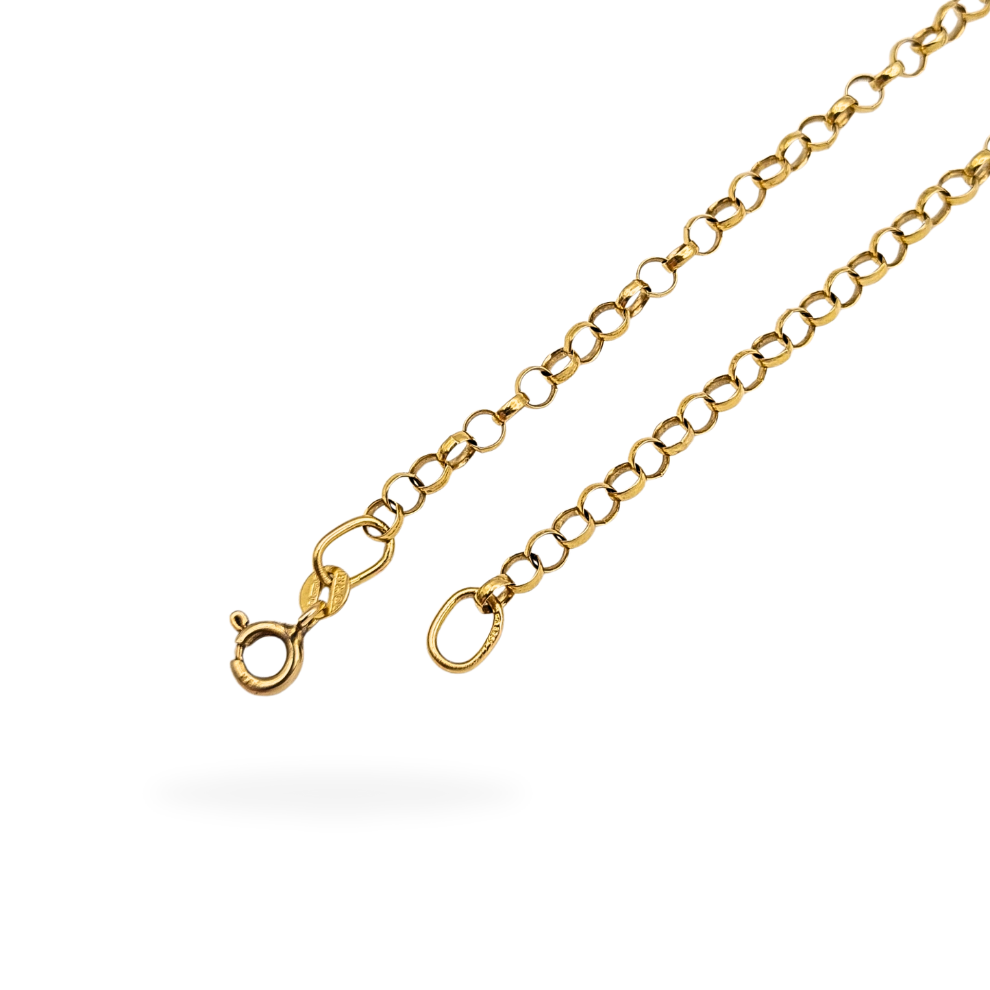 Large 9ct Gold Rolo Belcher Chain 18" 4.76 Hallmarked