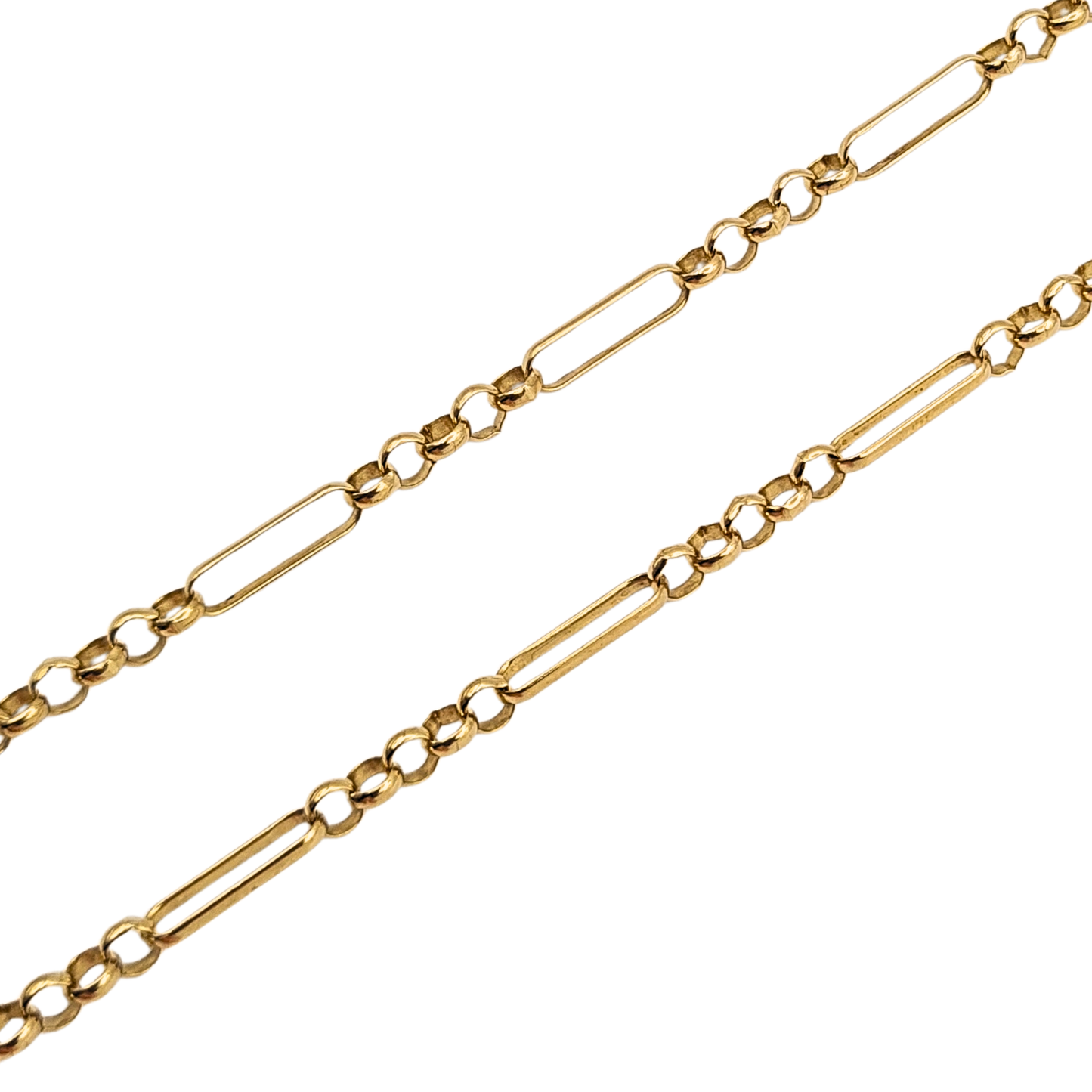 18.5" Gold Paperclip Belcher Chain Necklace 47cm Hallmarked
