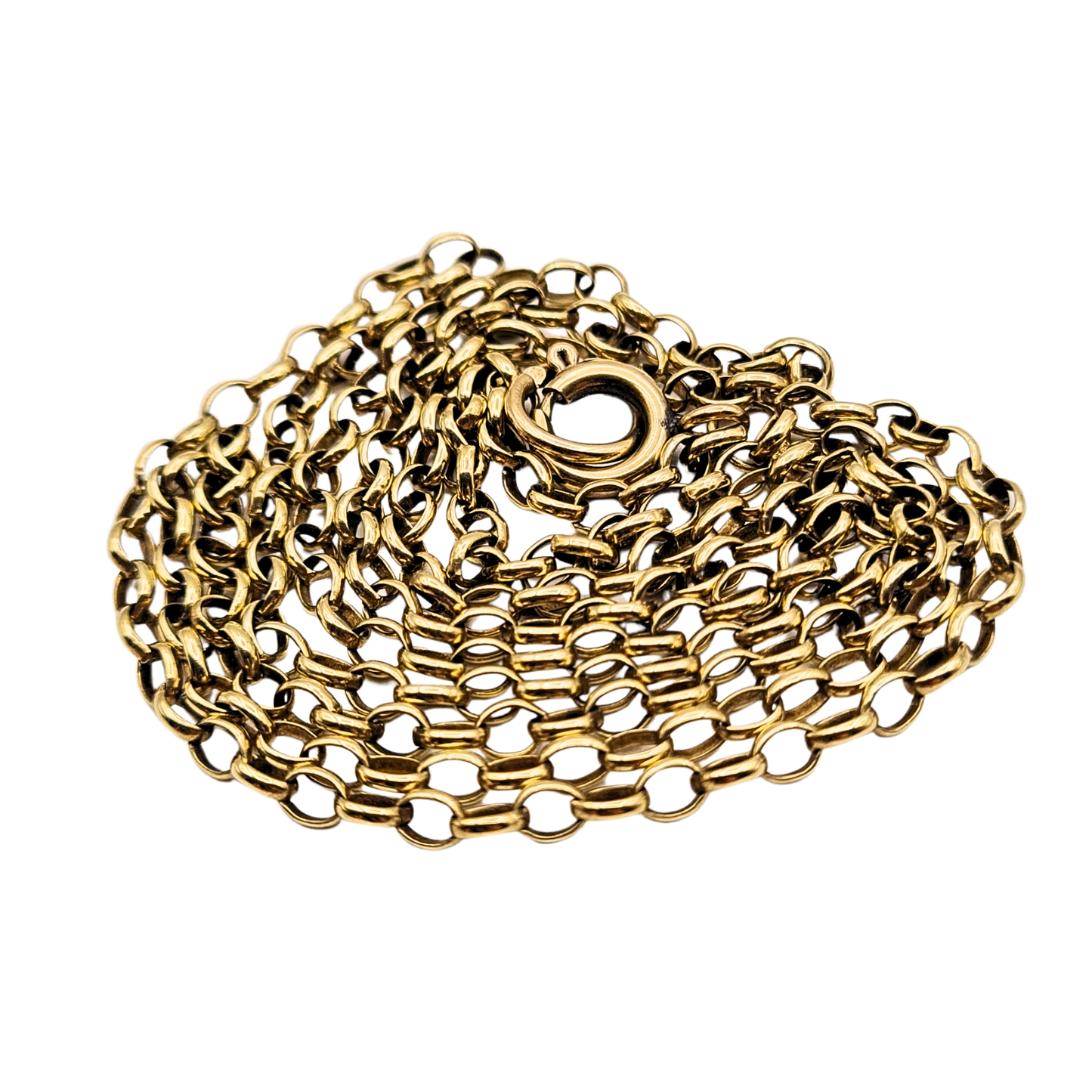 9ct Gold Belcher Chain, 25in, 6.16g Solid Gold Necklace