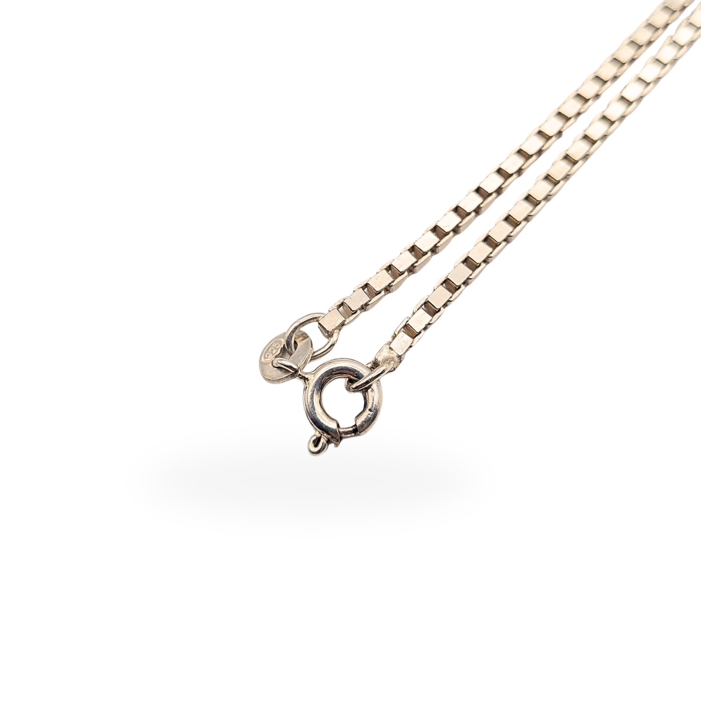 24” Long 925 Silver Box Chain Necklace, 60cm, Fully Hallmarked