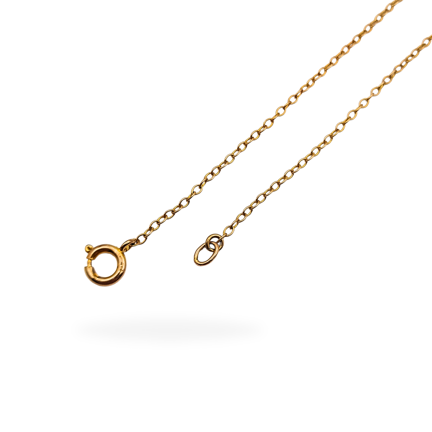 9ct Rose Gold Rolo Chain, 18.5", Dainty Necklace