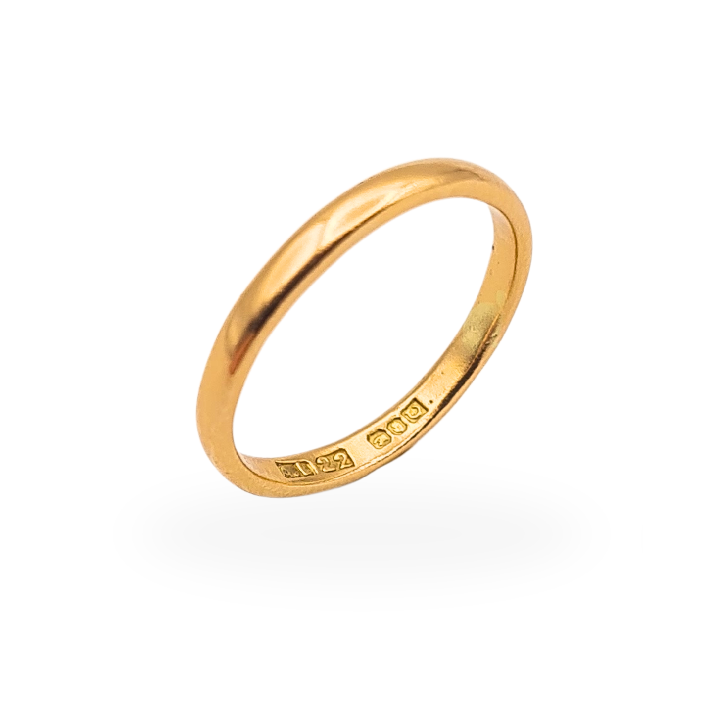 22ct Gold Irish Wedding Band Dublin 1944 UK L 1/2 US 6