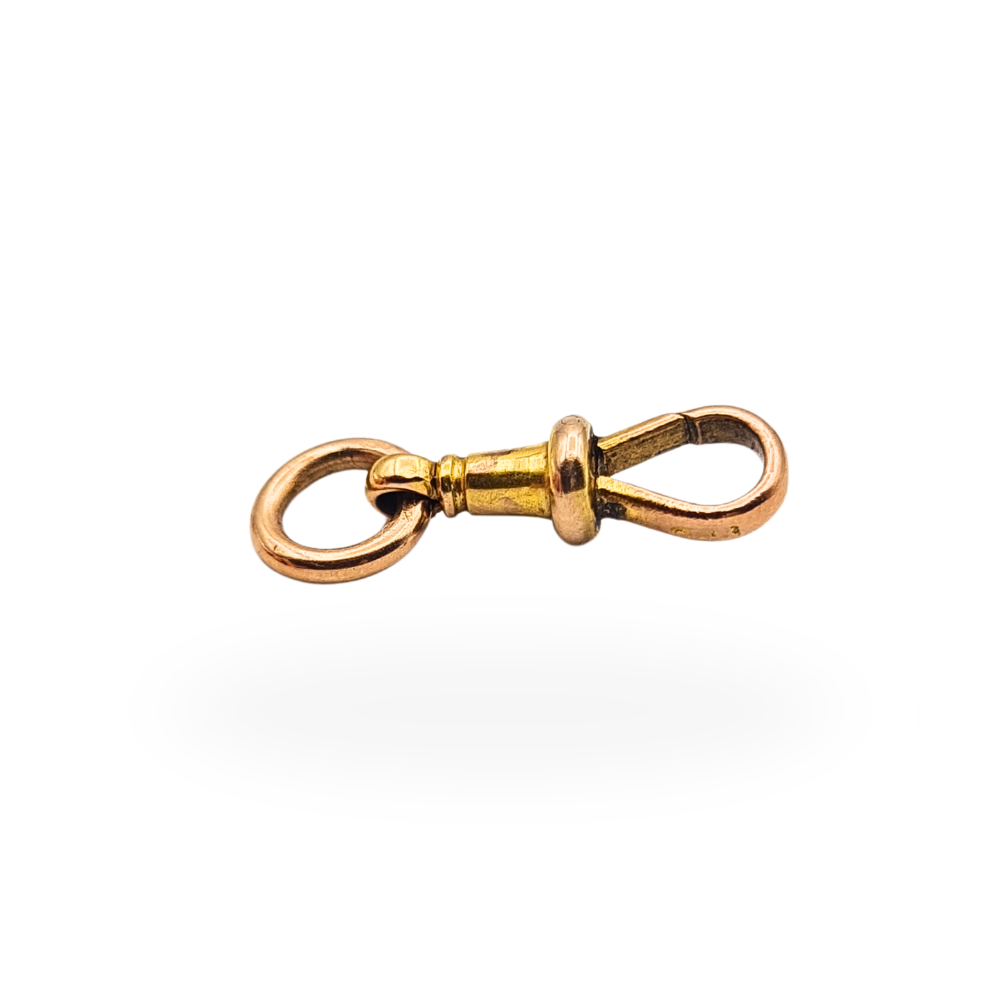 9ct Rose Gold Albert Chain Dog Clip Clasp 19mm Tiny Clip