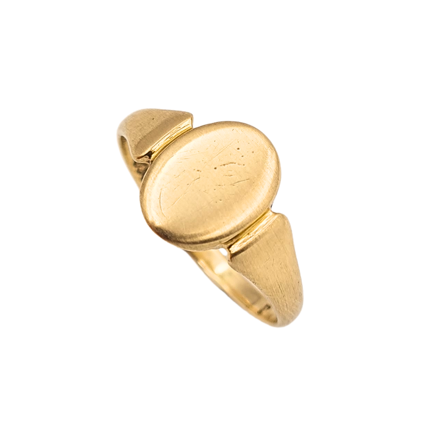 9ct Gold Oval Signet Ring Hallmarked 1955 Solid Gold UK M1/2 US6.5