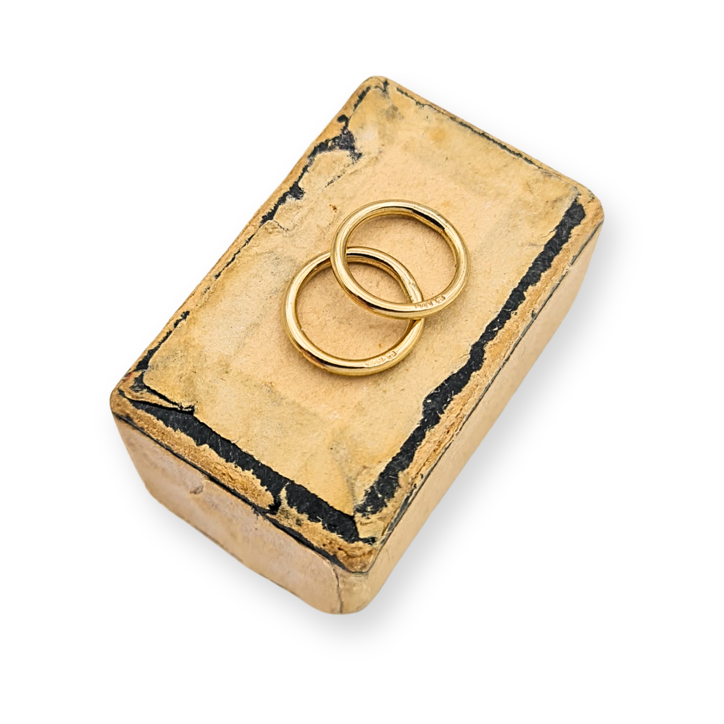 Large 9ct Yellow Gold Jump Rings Pair, 9mm Closed Rings