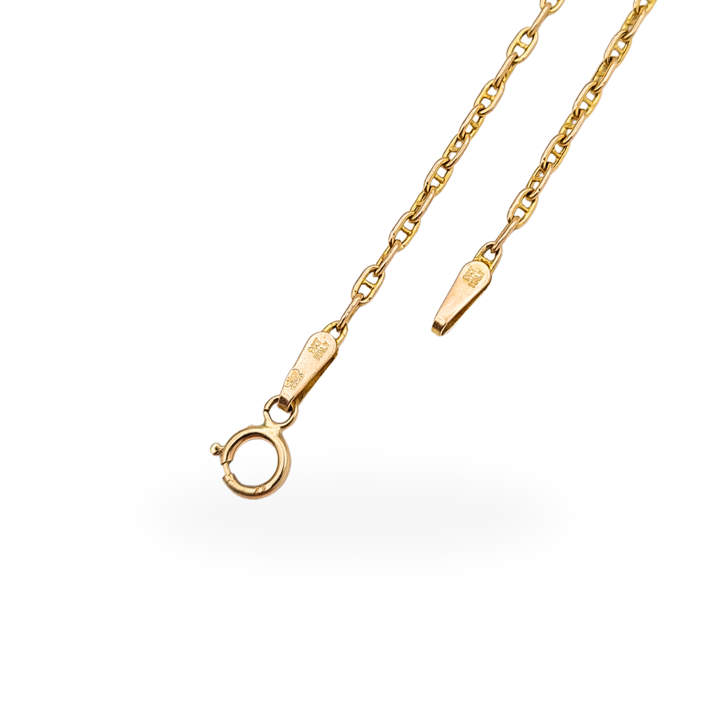20.5 Inch 9ct Gold Anchor Chain Necklace 53cm Hallmarked