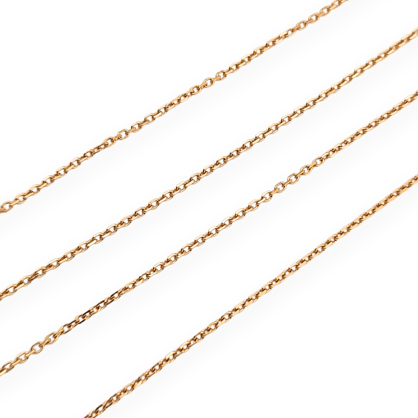 18ct Rose Gold Chain Necklace 18” Fine Curb Chain