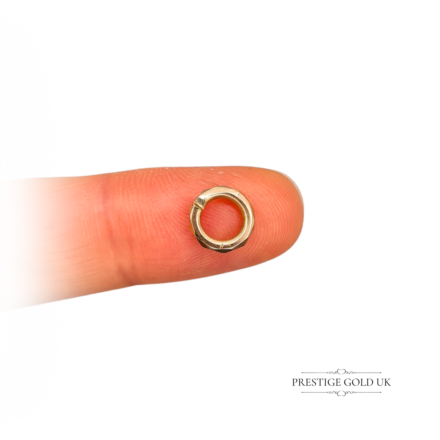 9ct Gold Textured Jump Ring 0.8mm Jewellery Finding 0.48g Tested 9ct