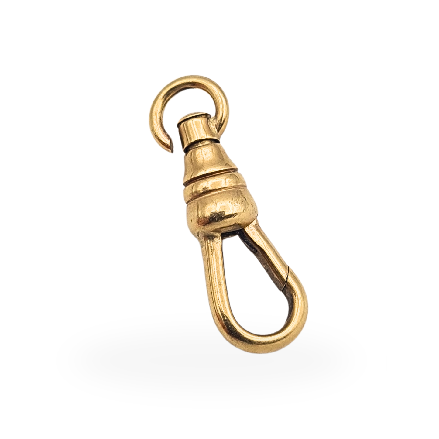 Vintage 9ct Yellow Gold Swivel Dog Clip Clasp, Albert Chain Fob Connector