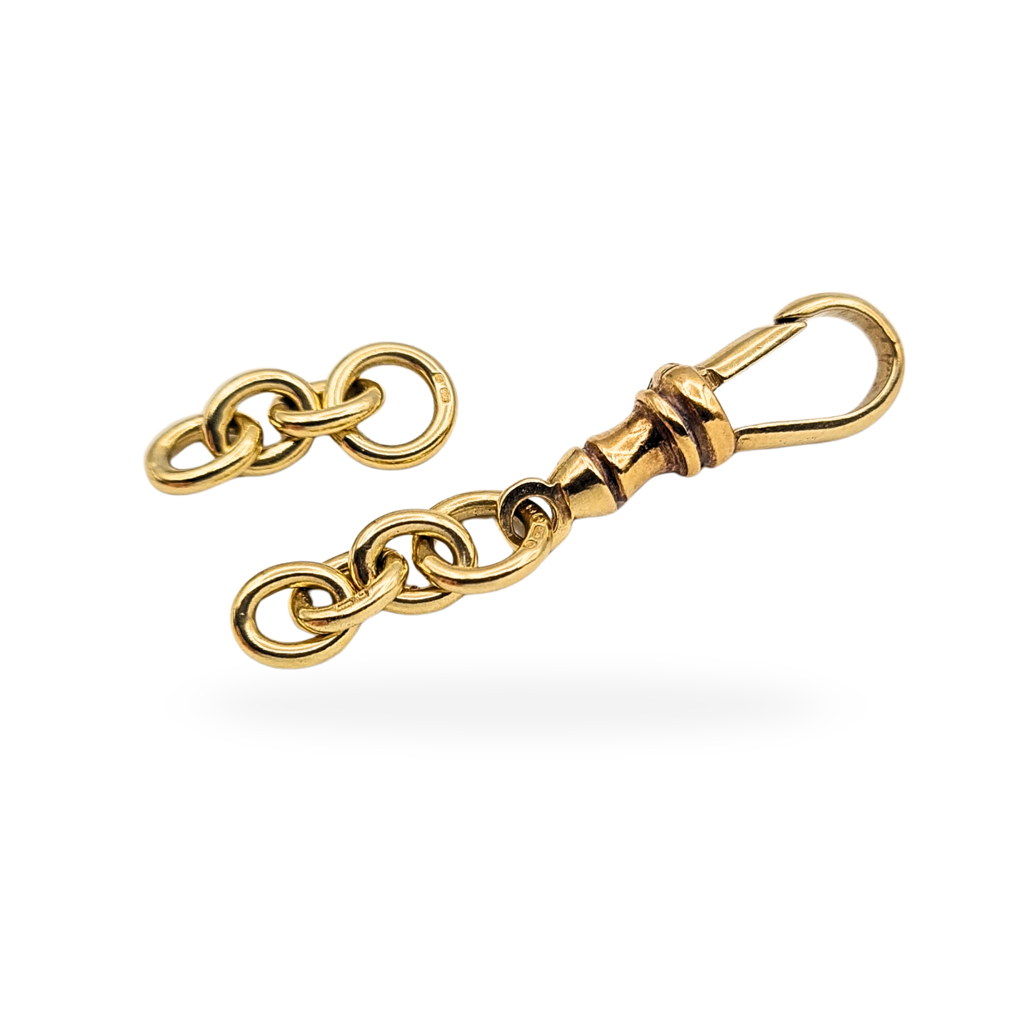 9ct Yellow Gold Albert Dog Clip, Sheffield 1996 Hallmark, Vintage Chain