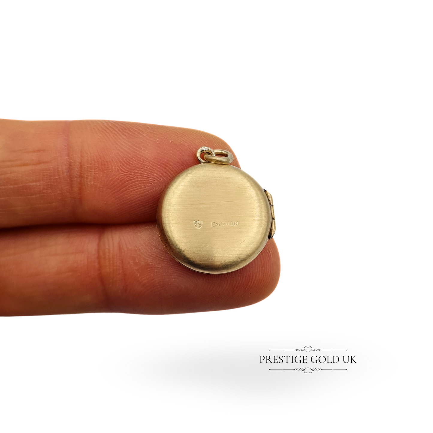 Vintage 1950s 9ct Gold Photo Locket, Engraved Floral Design