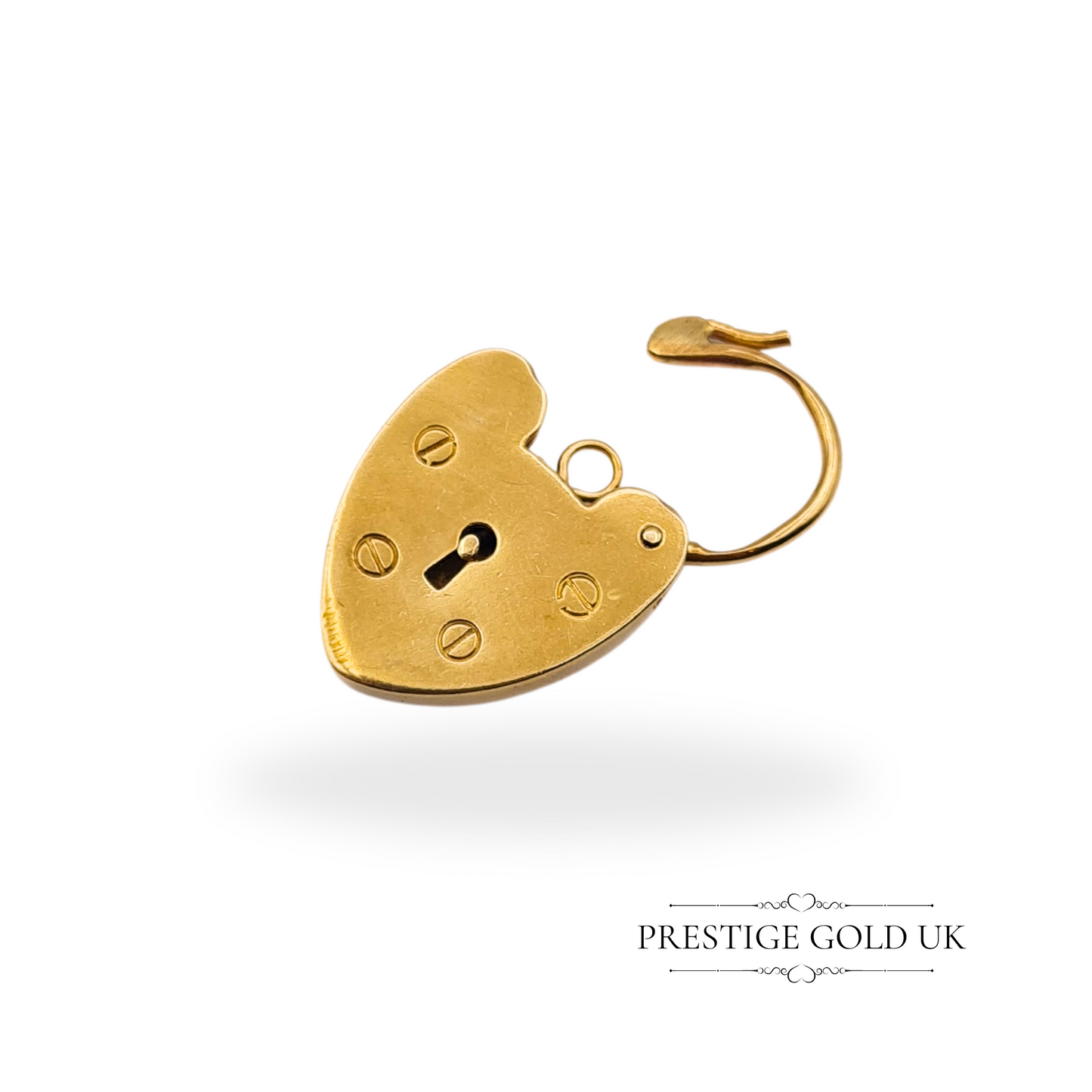 Large Vintage 9ct Gold Heart Padlock, Fully British Hallmarked London 1972