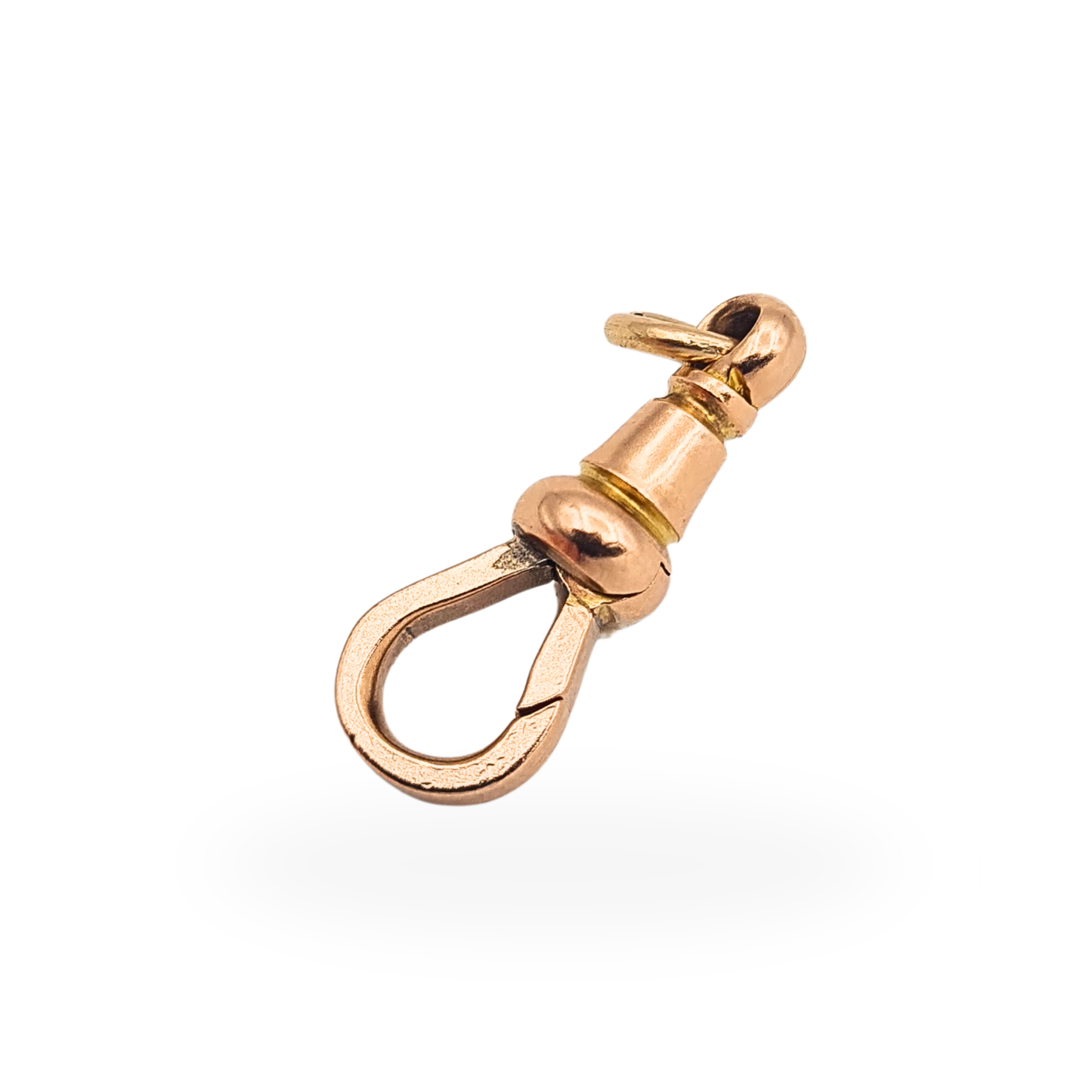Large 9ct Rose Gold Antique Albert Chain Dog Clip Flat 22.5mm