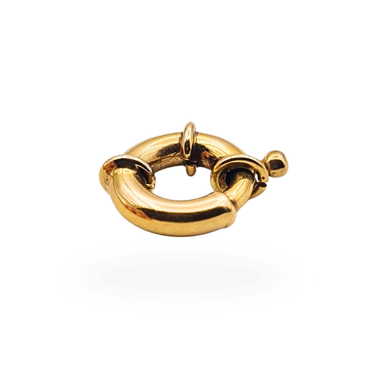 Large 9ct Yellow Gold Large Bolt Ring Clasp 10mm Vintage Sailor Clasp